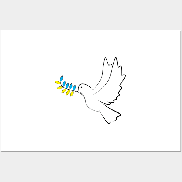 Dove of Peace Dove Ukraine Wall Art by IDesign23